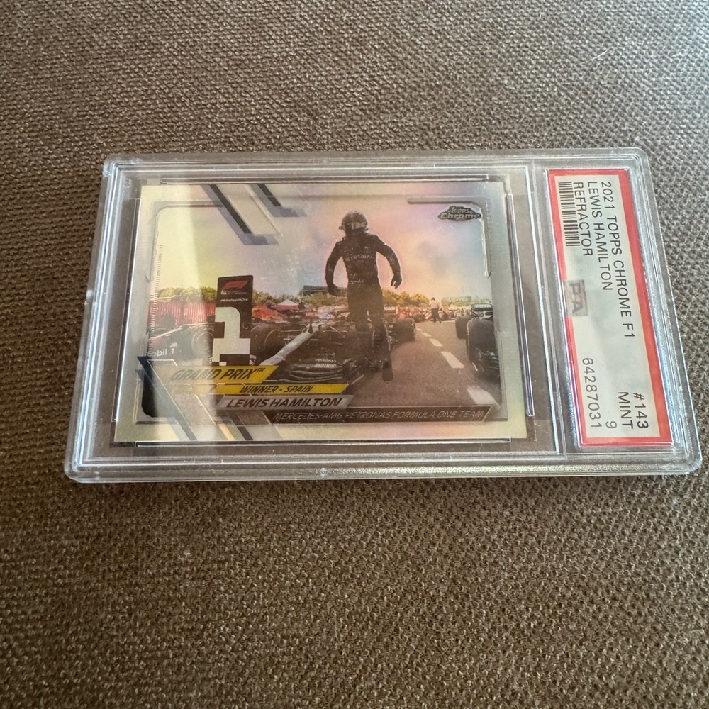 Lewis Hamilton 2021 Topps Chrome F1 Refractor PSA 9 Mint